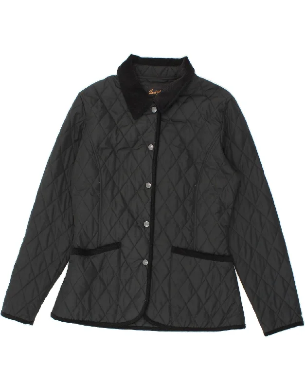 Unmissable Offer JACK MURPHY Womens Quilted Jacket UK 12 Medium Black Polyester