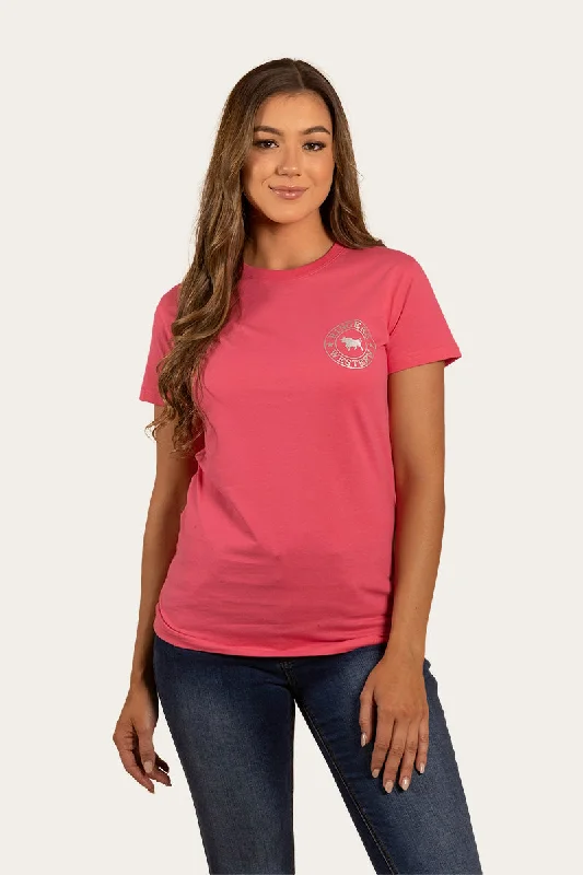 Flash Sale Signature Bull Womens Classic Fit T-Shirt - Melon/Silver