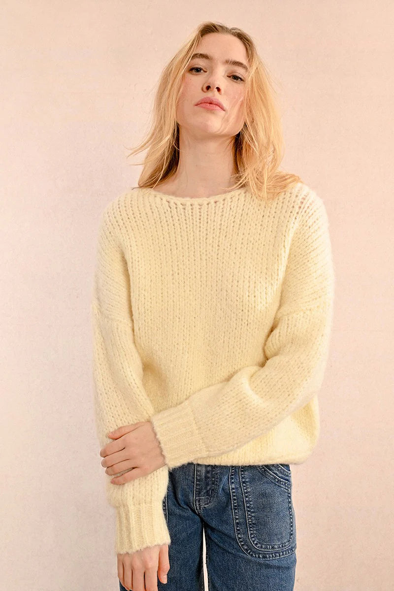 Savings Event The Kendal Knitted Jumper - Ecru