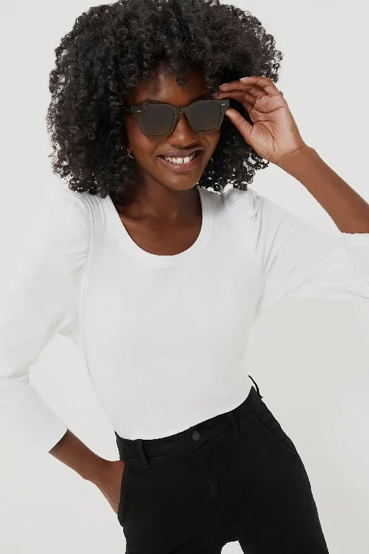 Weekend Bargains to Love White Vesty Long Sleeve Crewneck