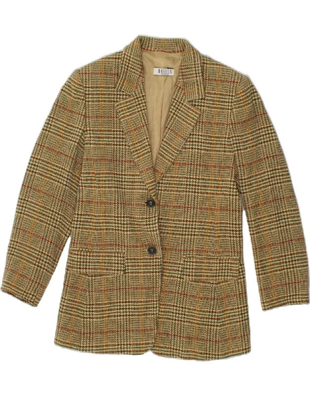 Overstock Sale MARELLA Womens 2 Button Blazer Jacket UK 10 Small  Beige Houndstooth
