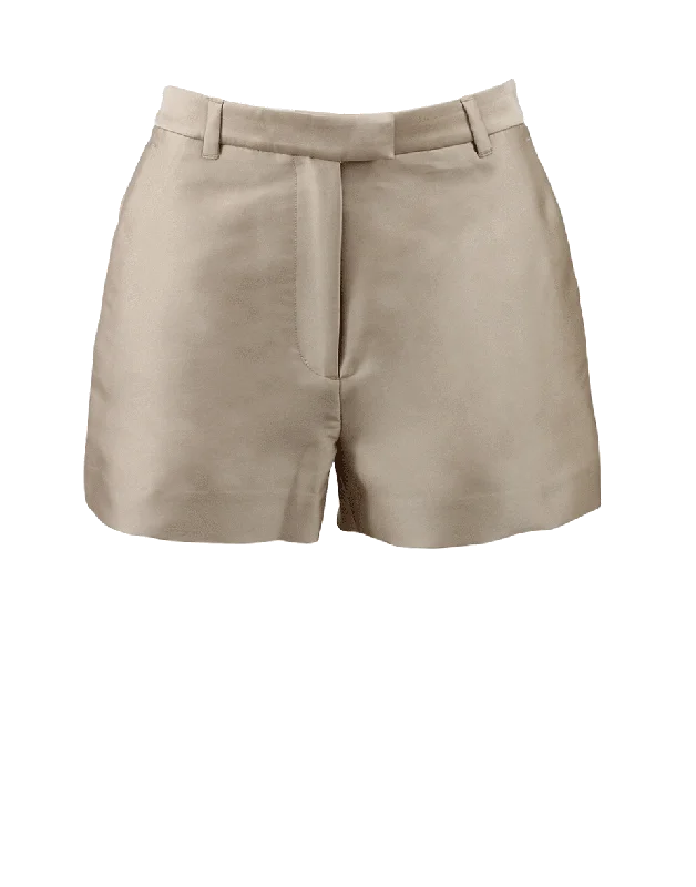 Quick Deals Satin Flat Front Short