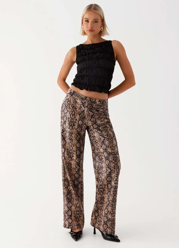 Overstock Clearance Presley Slim Fit Pants - Snake