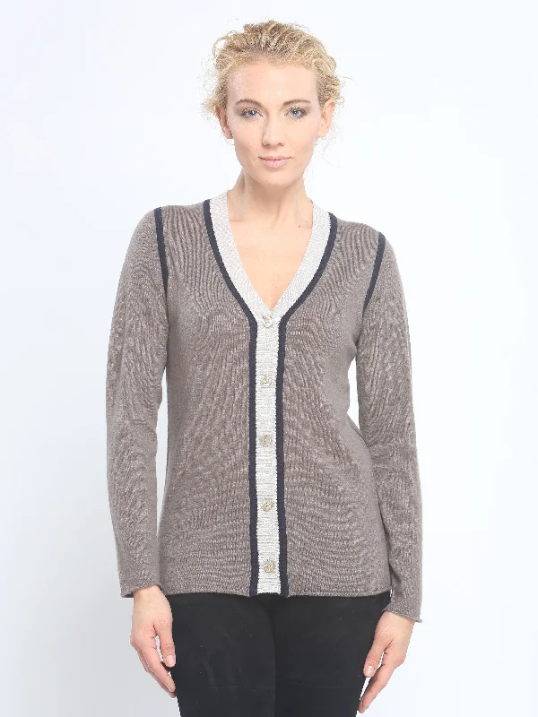 Exclusive Deal Contrast Piping Cardigan