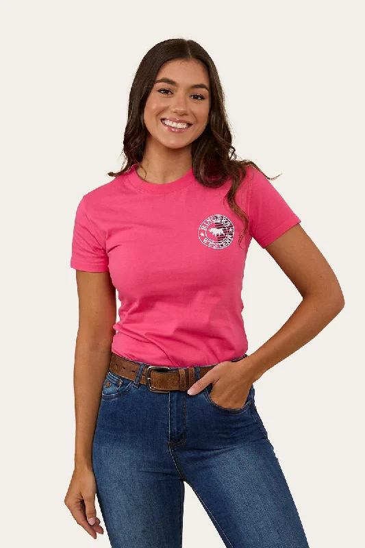 TIME-Limited Offer Signature Bull Flag Womens Classic Fit T-Shirt - Melon