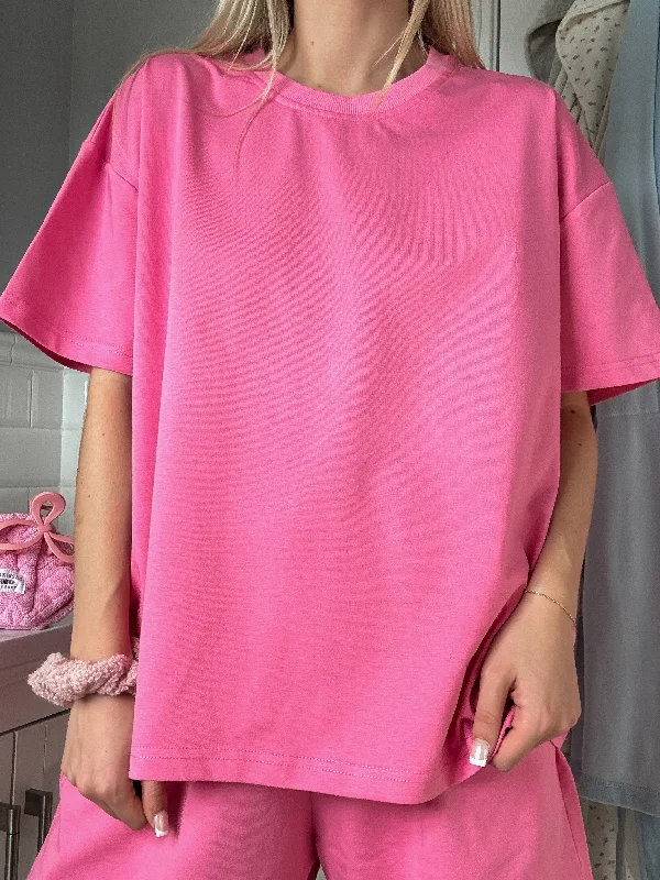 Don't Delay Malibu Pink Basic Blank Tee