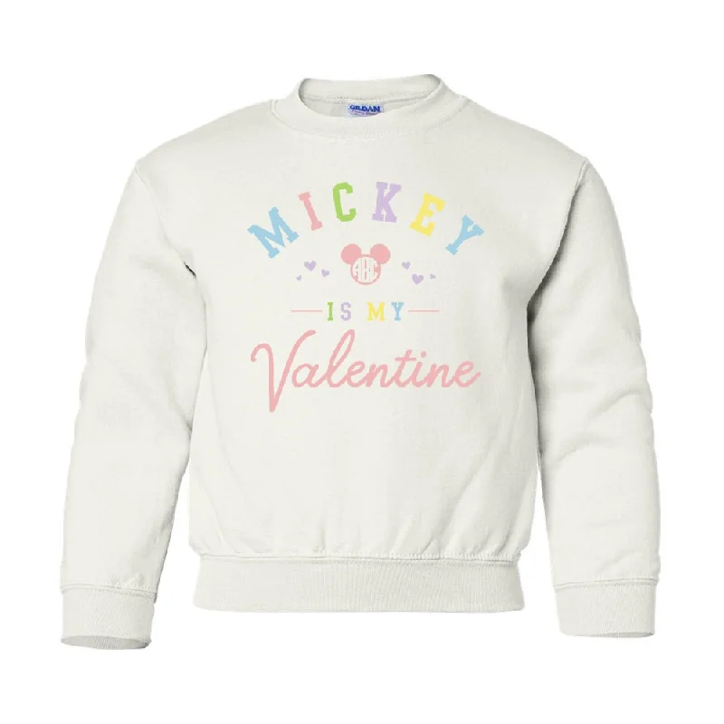 Lowest Prices Kids Monogrammed 'Mickey Is My Valentine' Crewneck Sweatshirt