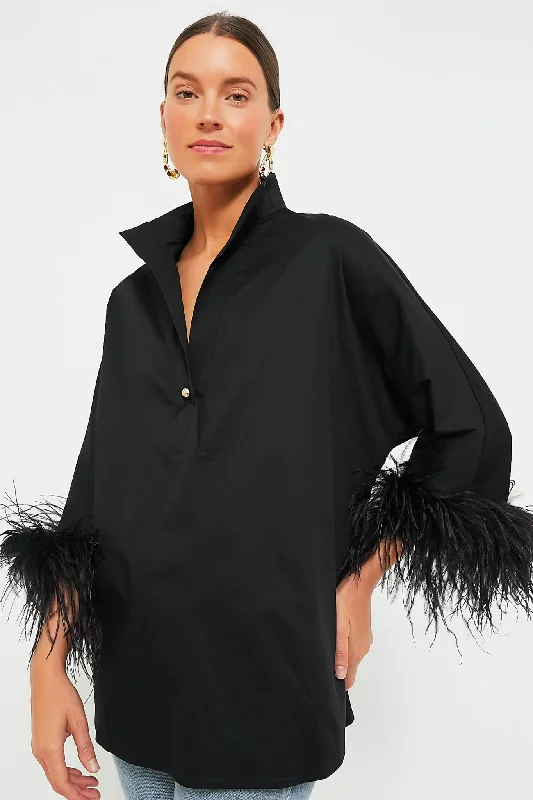 Crazy Savings Black Feather Willow Blouse