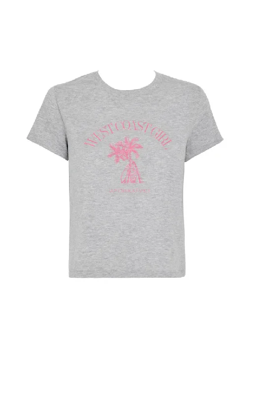 Online Only Lia City Graphic Tee- HEATHER GRAY WEST COAST GIRL