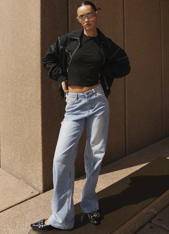 Extra Savings Keanna Low Rise Denim Jeans - Light Blue