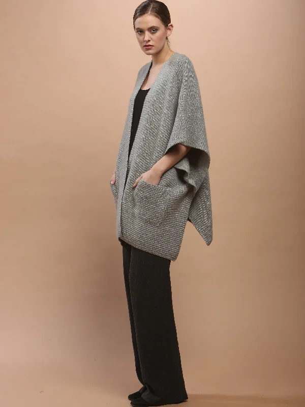 Low Prices Patch Pockets Cape Cardigan