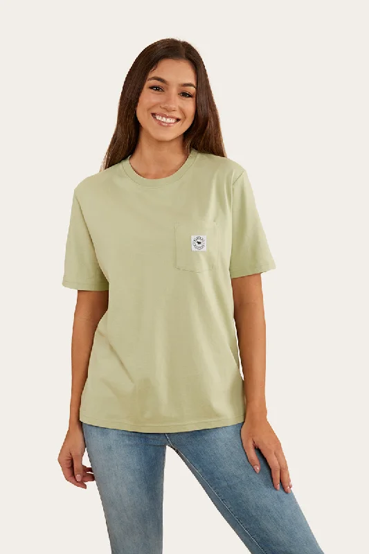 Massive Deals Esther Womens Loose Fit T-Shirt - Pale Olive