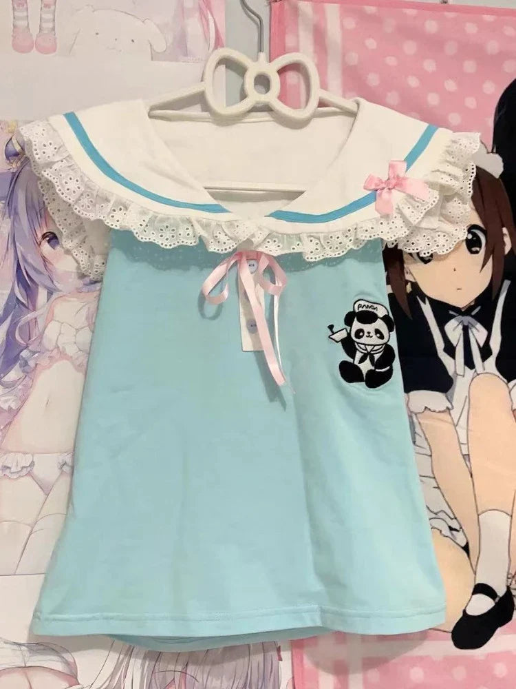 Mega Sale Panda Medic Collared Blouse