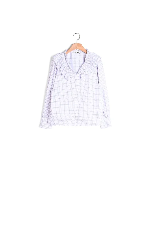 Overstock Chemise à carreaux et col volanté
