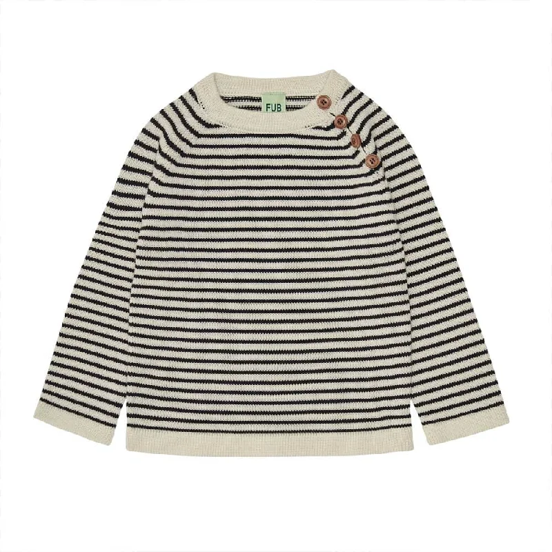 Unwind with Weekend Discounts Striped Sweater - Ecru/Dark Navy