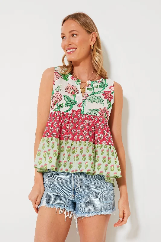 Hurry Up Watermelon Bloom Sleeveless Salty Paloma Top
