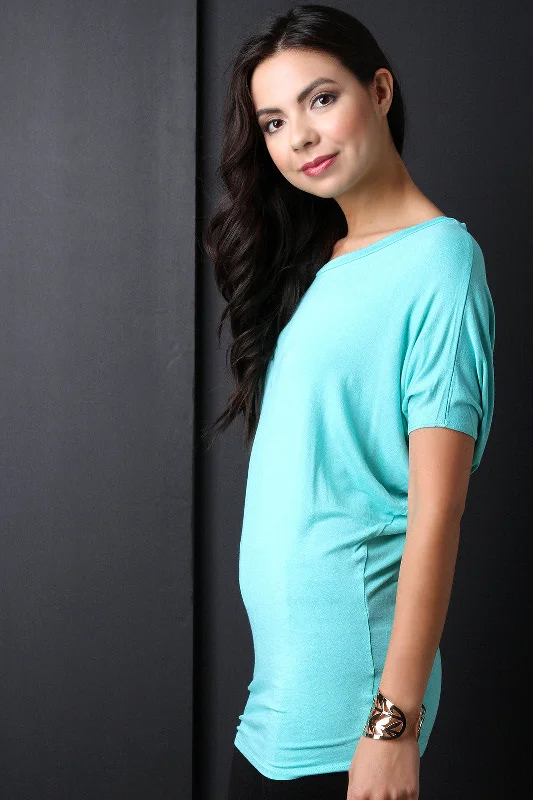 Extra Savings Simple Jersey Knit Dolman Top