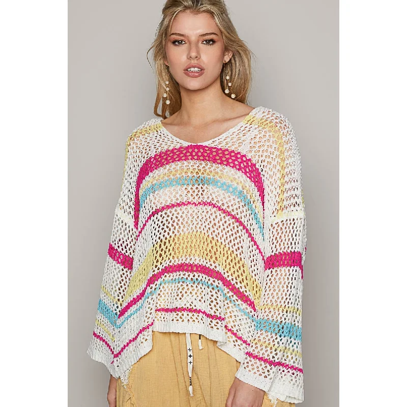 Clearance Sale Long Sleeve Stripe Sweater