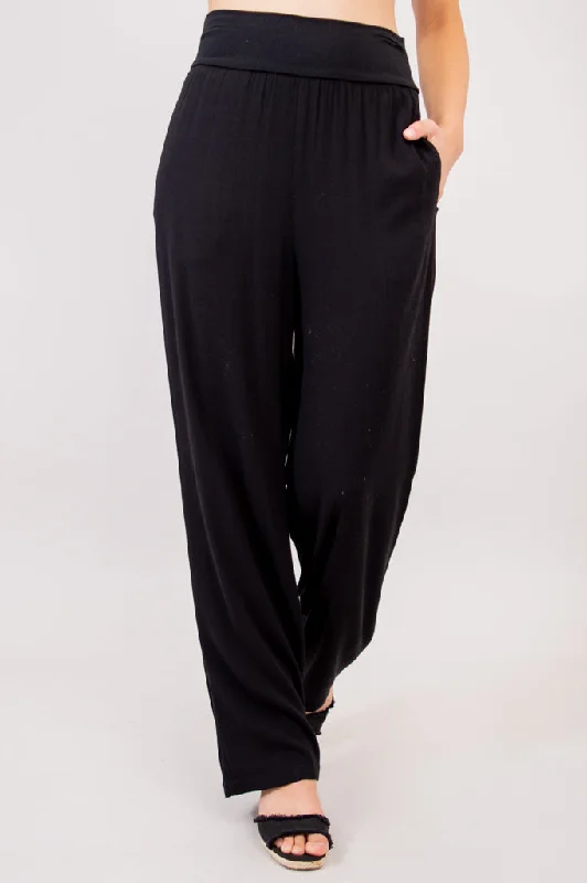 Deal Alert Landon Pant, Black, Linen Bamboo