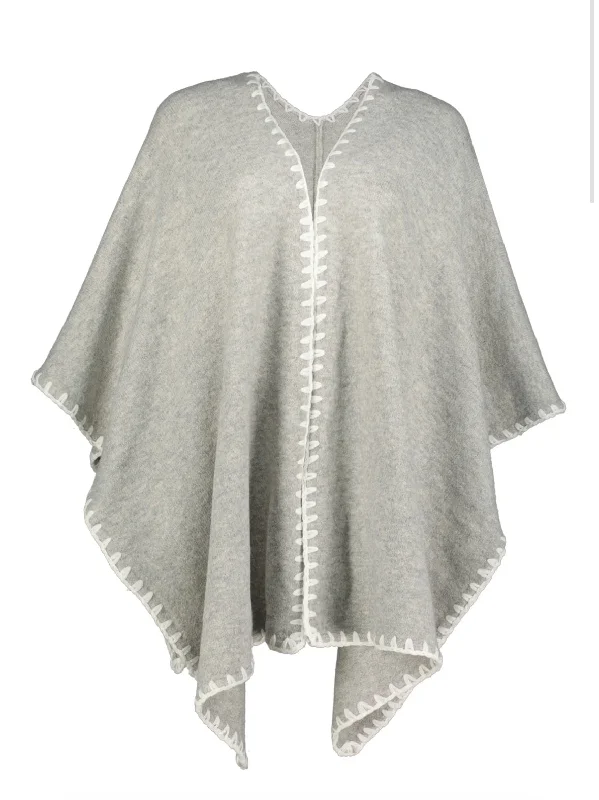 Celebrate the Weekend with Discounts Grey Whipstitch Shawl