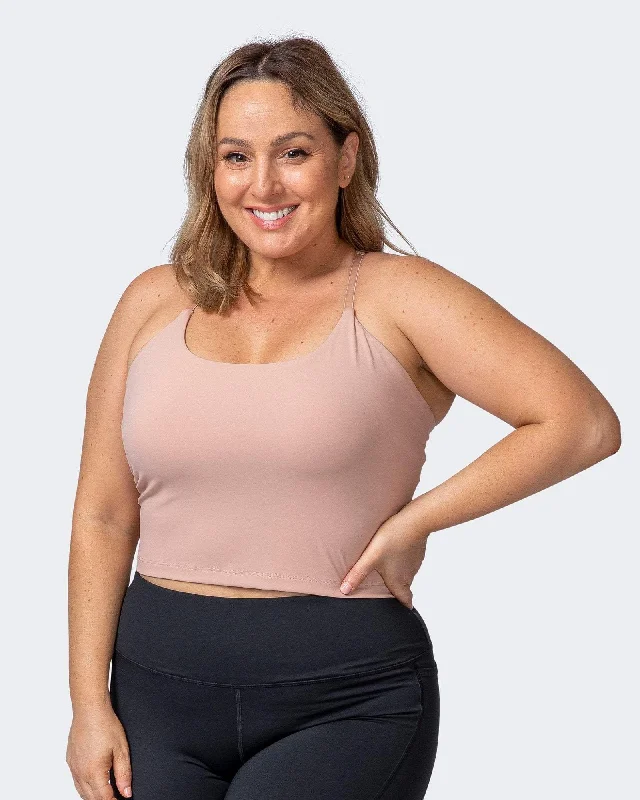 Weekend Discounts to Delight Summertime Cropped Tank - Mahogany Rose