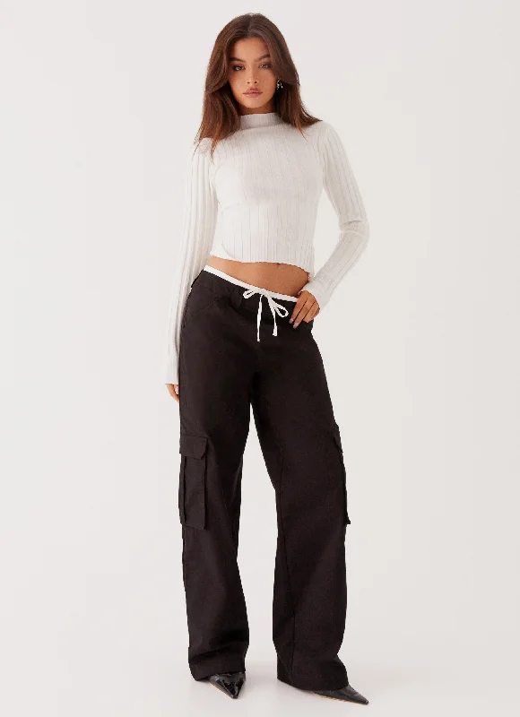 Bonus Savings Grace Lily Cargo Pants - Black