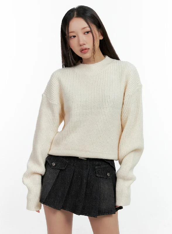 Special Price Puff Sleeve Crop Sweater CN401
