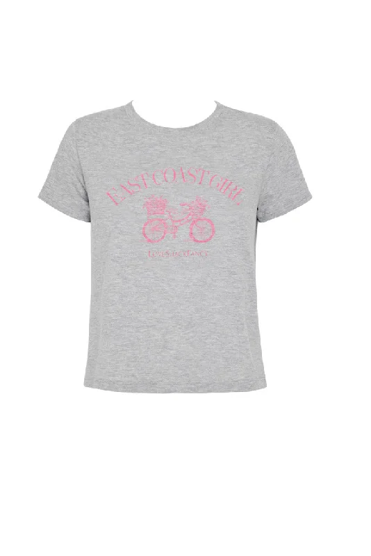 New Markdowns Lia City Graphic Tee - HEATHER GRAY EAST COAST GIRL