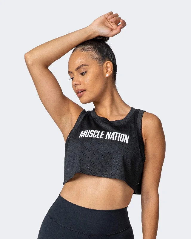 Weekend Offers That Shine Agile Ultra Cropped Tank - Black