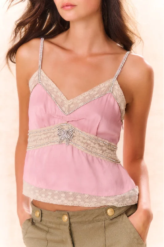Today’s Deal Laticia Embellished Satin Top