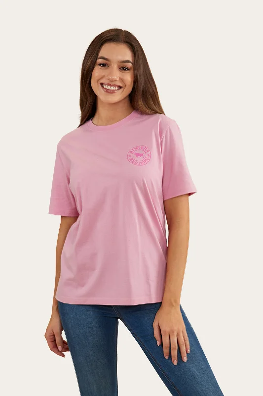 Weekend Specials to Indulge In Signature Bull Womens Loose Fit T-Shirt - Pastel Pink/Candy