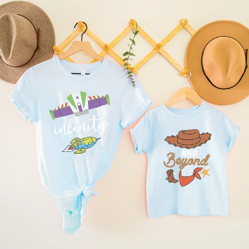 Super Savings To Infinity & Beyond Matching Blue T-shirts