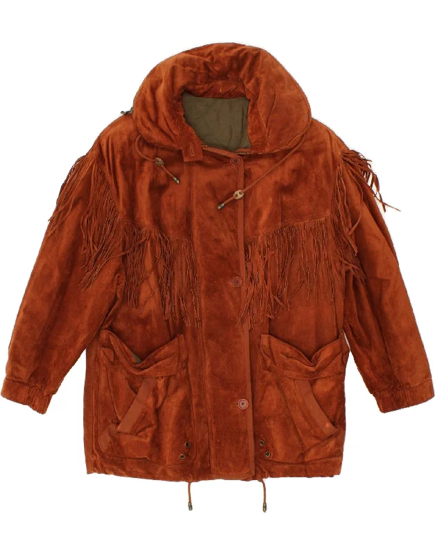 Year-End Clearance CONBIPEL Womens Suede Overcoat IT 42 Medium Brown