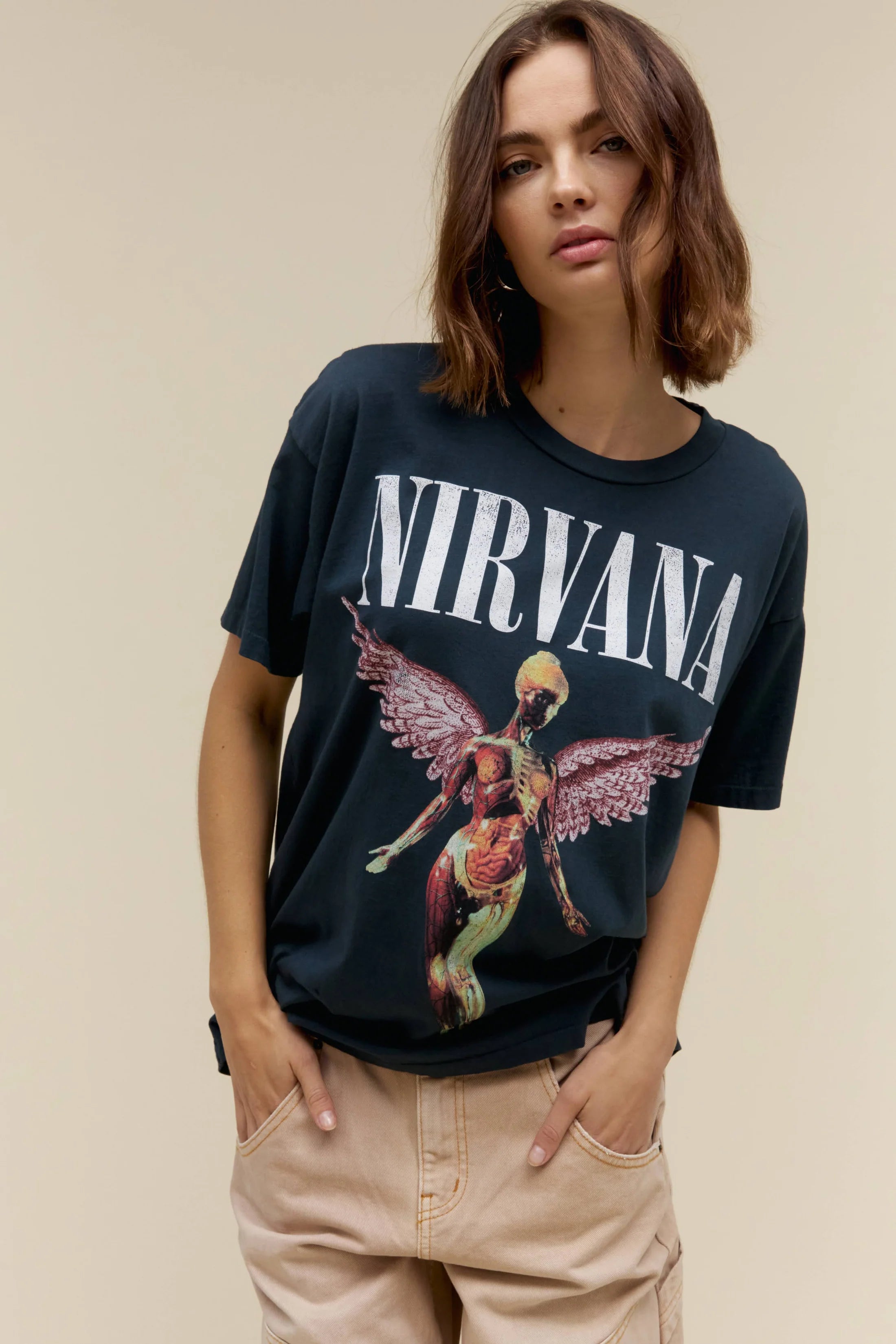 Reduced Prices The Nirvana In Utero Cover Merch Tee by Daydreamer - Vintage Black