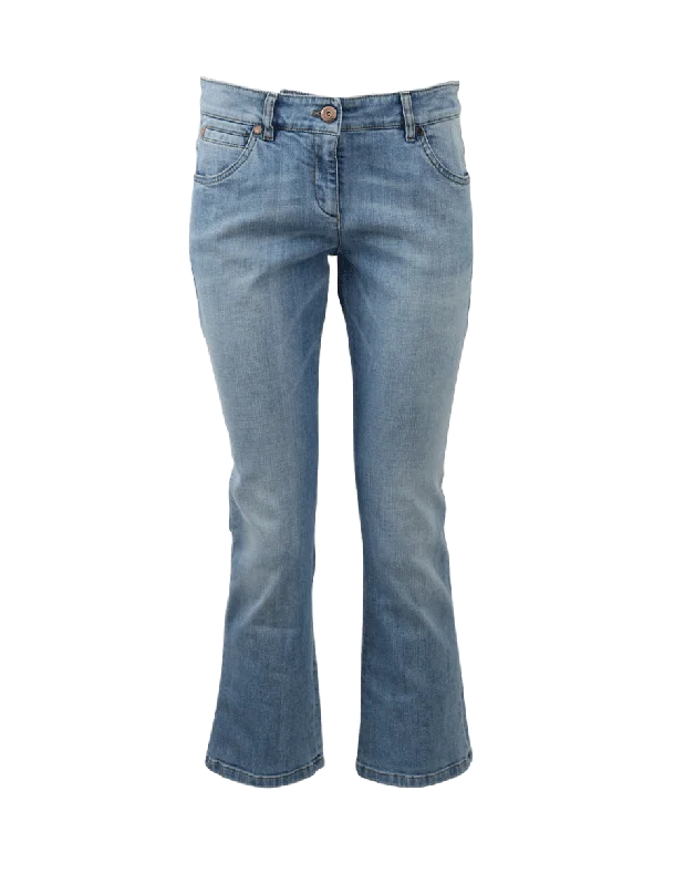 Limited Time Discount Cropped Flare Denim Pant
