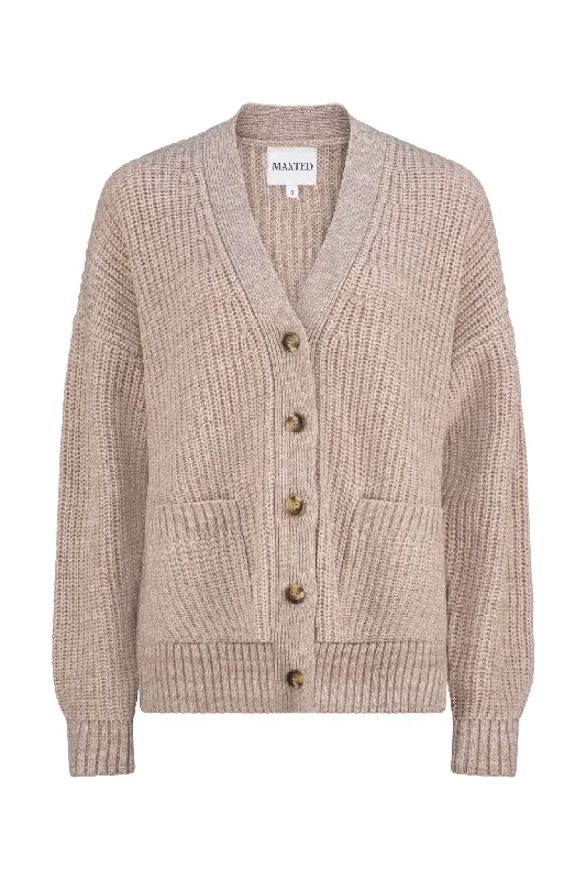 Weekend Special Merino Pale Oat Grandpa Cardigan