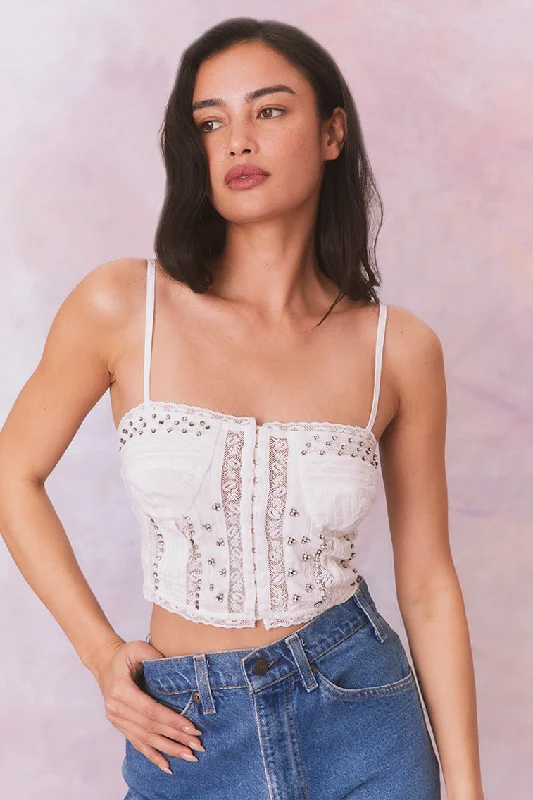 Special Savings Embellished Rosabella Cotton Cami Top