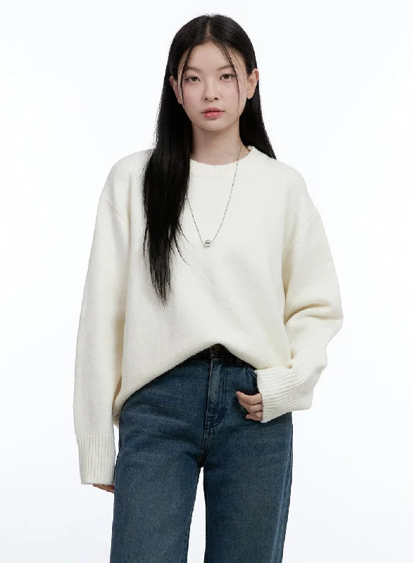 Early Bird Discount Comfy Wool Round-Neck Pullover OO429