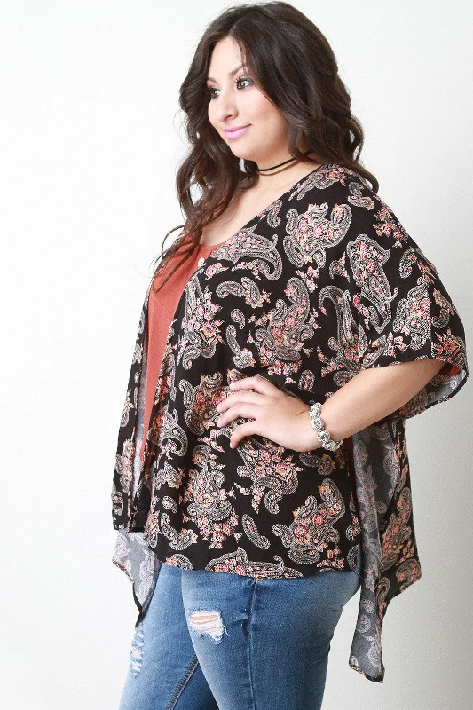 Early Access Paisley Open Front Kimono