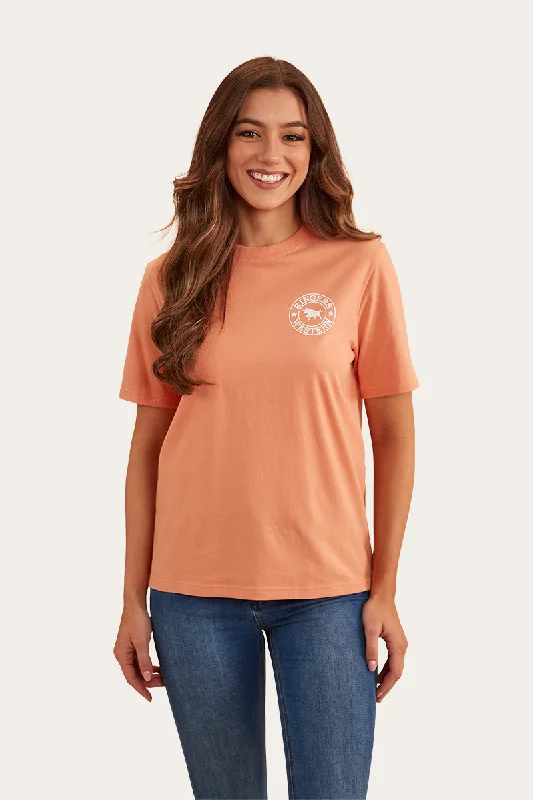 Weekend Savings Spectacle Signature Bull Womens Loose T-Shirt - Sunset