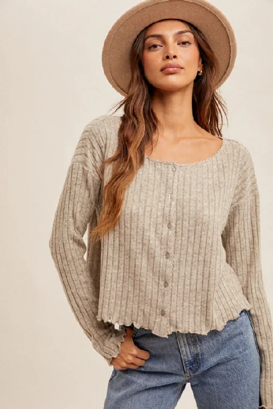 Flash Sale Cabbage Hem Crop Shirt