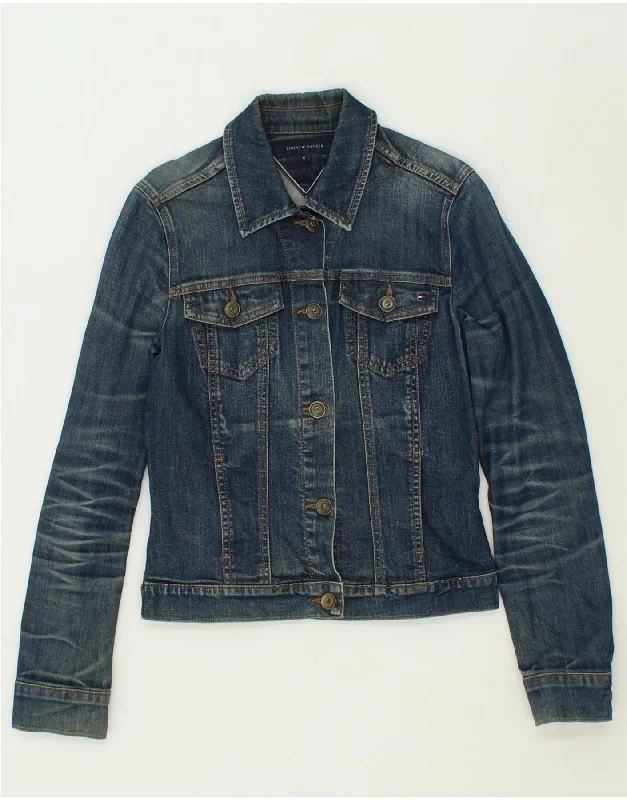 Don't Miss Out TOMMY HILFIGER Womens Denim Jacket US 8 Medium Blue Cotton