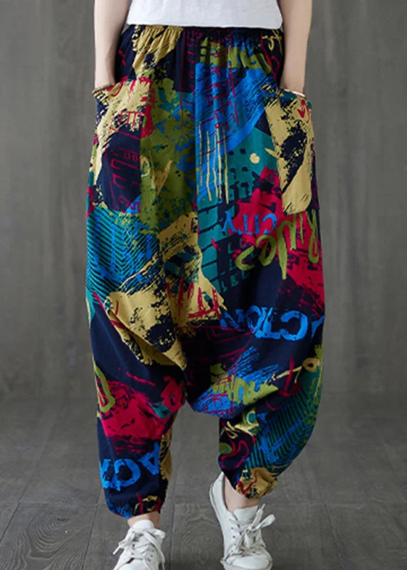 Weekend Shopping Extravaganza Casual Red Print Tie Waist Wide Leg Pants
