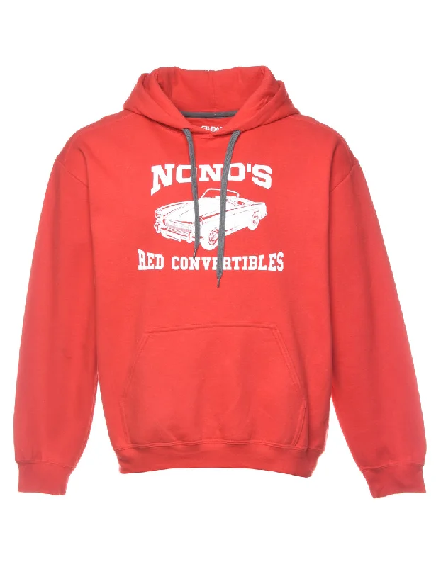 Super Sale Nonno's Red Convertibles Printed Hoodie - L