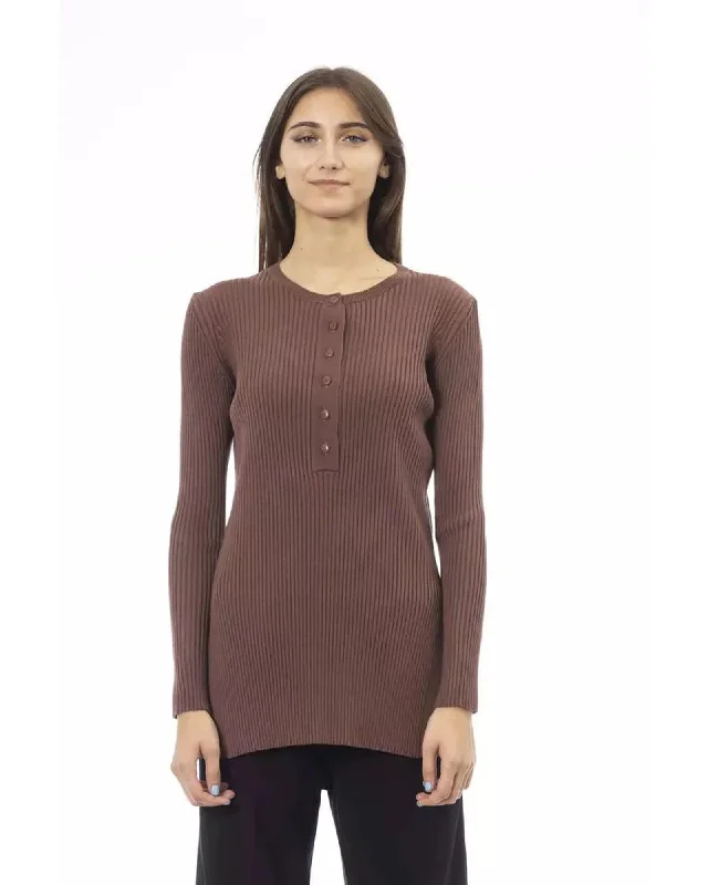 Savings Galore Alpha Studio Women's Brown Viscose Sweater - 42 IT