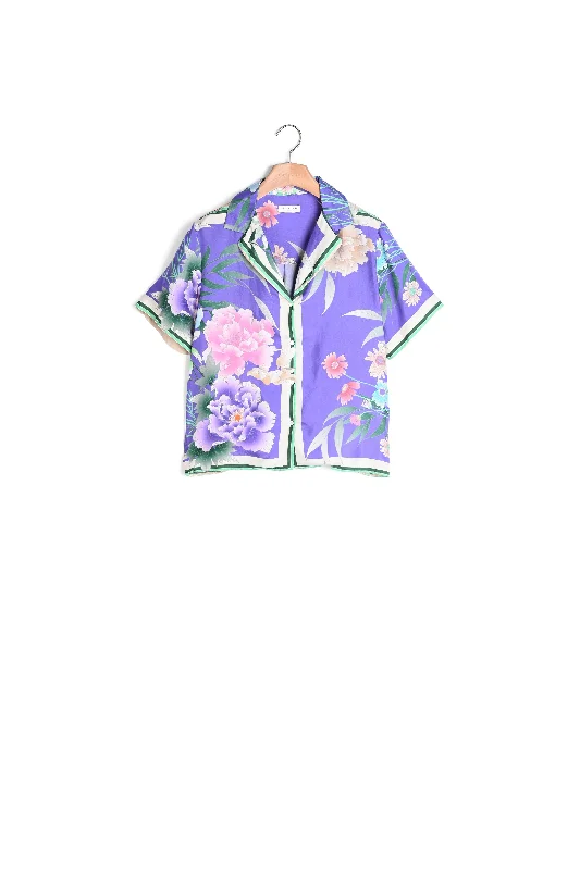 Weekend Shopping Extravaganza Chemise pyjama en soie imprimée