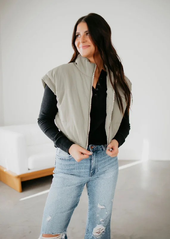 Overstock Sale Jema Cropped Puffer Vest