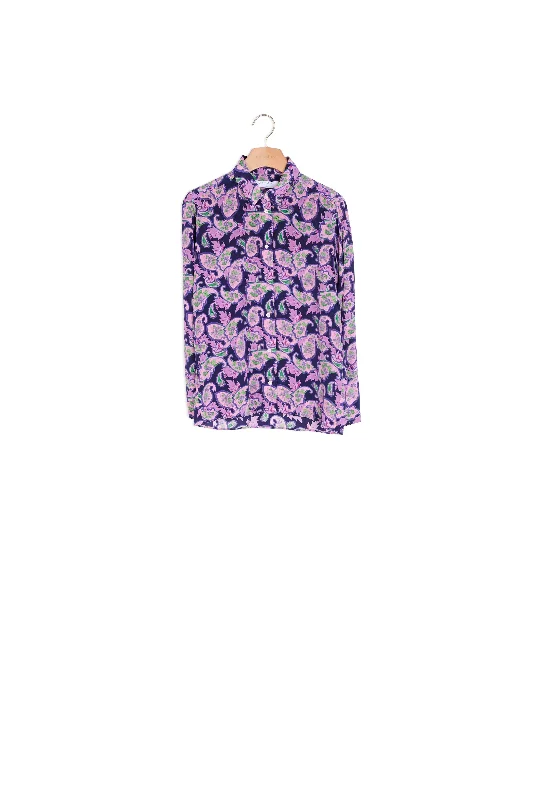 Quick Sale Chemise en soie imprimé cachemire