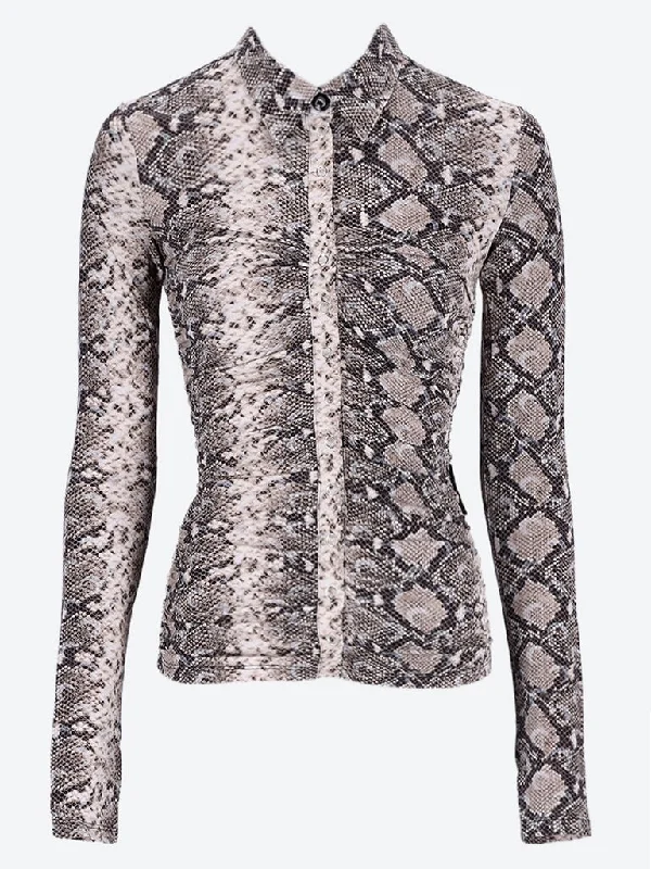 Must-Have Deals Python printed draped ruched ruched blouse