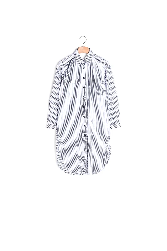 Instant Discount Chemise longue coton imprimé dos ouvert